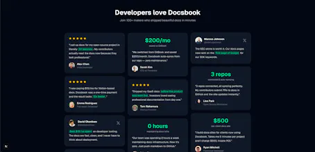 Docsbook — Docs from GitHub in 30 sec gallery image