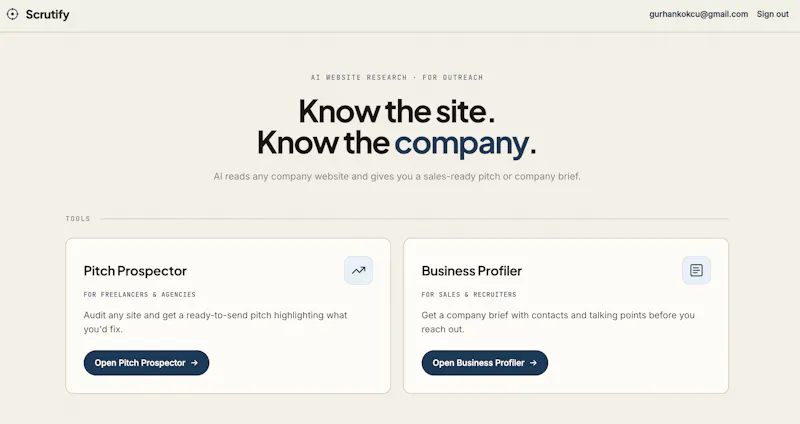 Scrutify screenshot 1