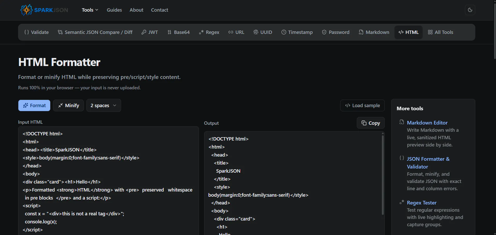 SparkJSON gallery image