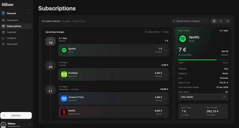 Billbase screenshot 5