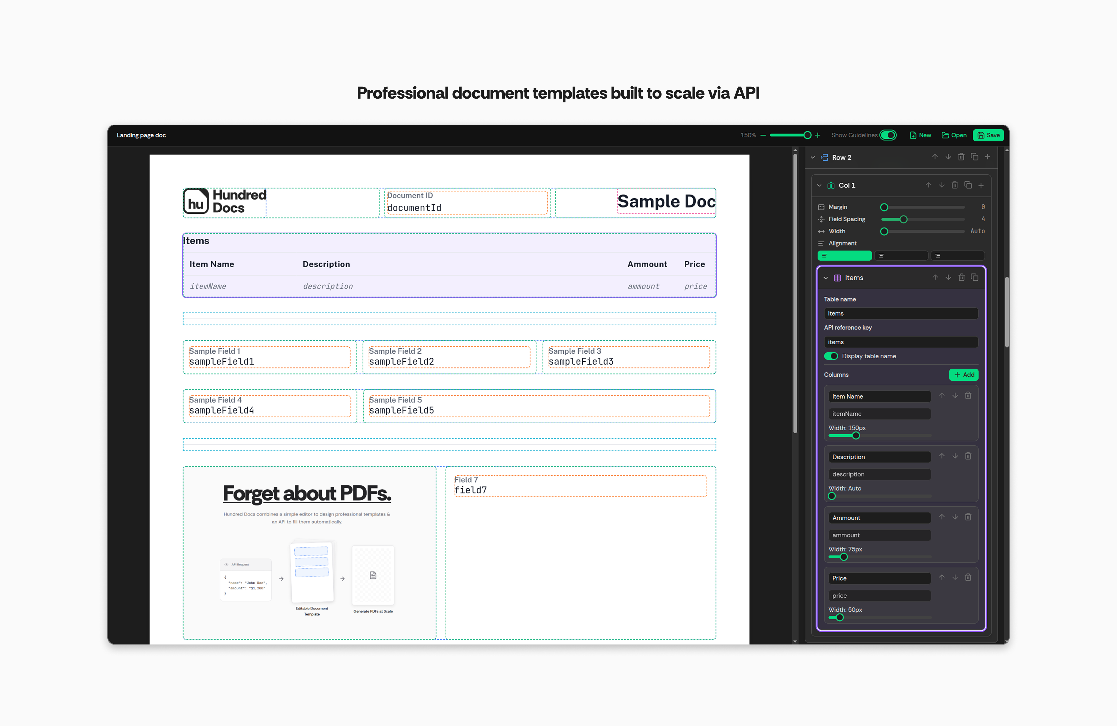 Hundred Docs - Screenshot 2 showing product features and functionality