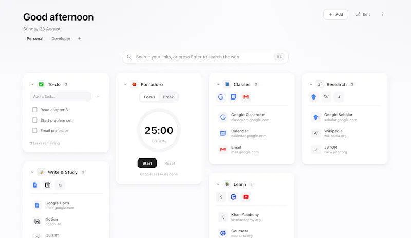 ARC Tab screenshot 1