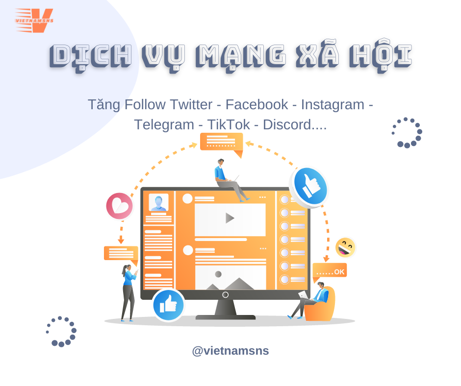 베트남 소셜 네트워크 서비스 - Web Mua 팔로우 트위터 - Facebook -Instagram -Telegram 미디어 2