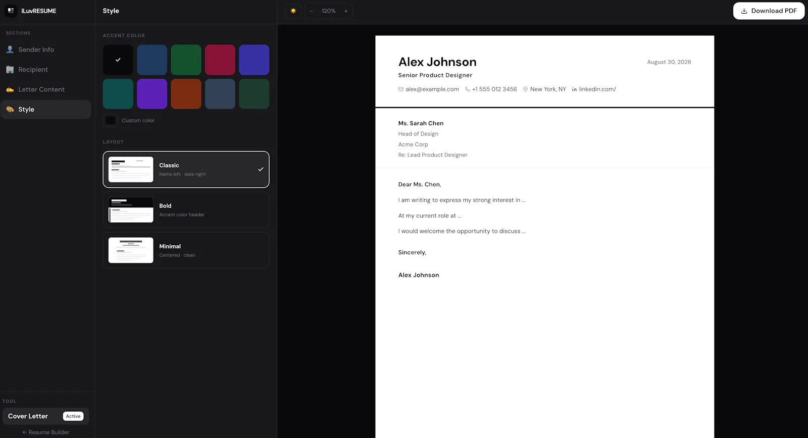 Free Online Resume Builder — iLuvRESUME screenshot 6