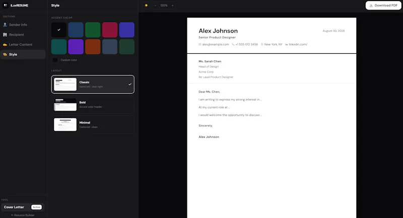 Free Online Resume Builder — iLuvRESUME screenshot 6
