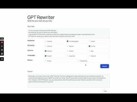 GPT Rewriter gallery image