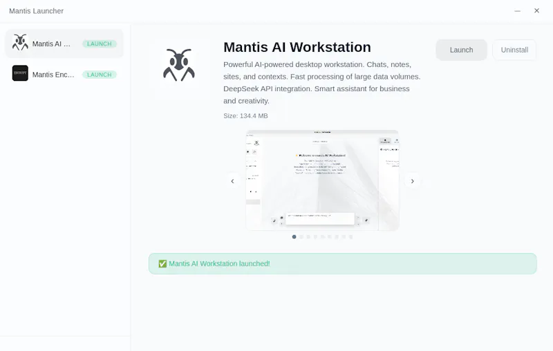 Mantis Workstation screenshot 2