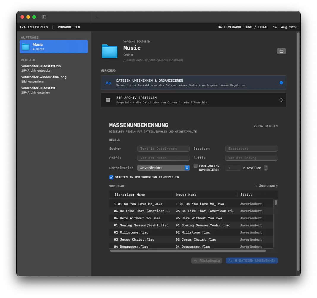 VORARBEITER screenshot