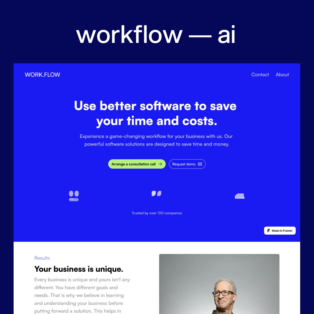 Workflow ― Framer Agency Template logo