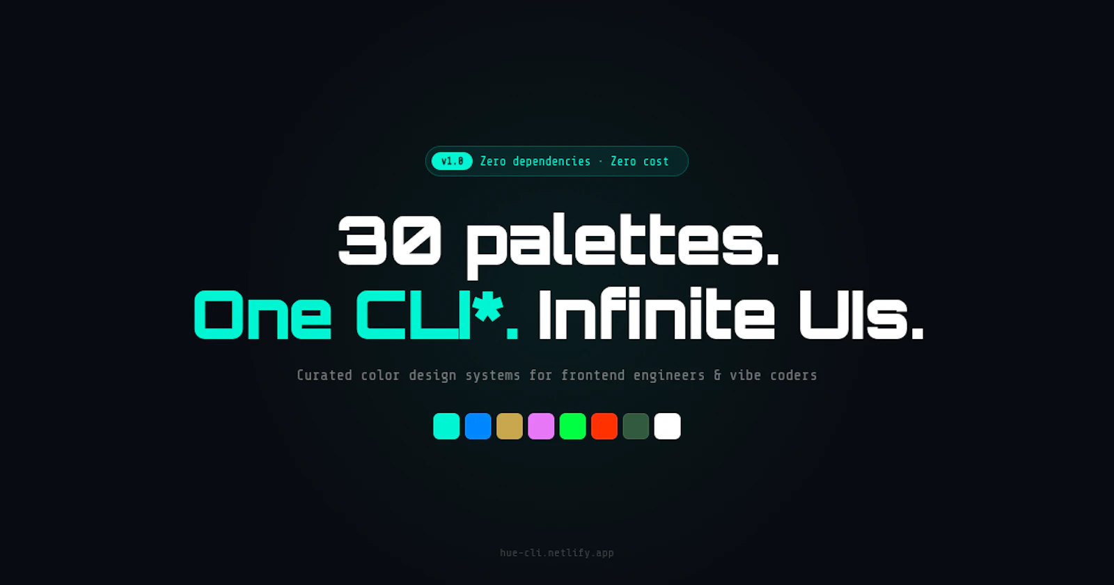 Hue CLI — Palettes for For AI Era FE. screenshot 1