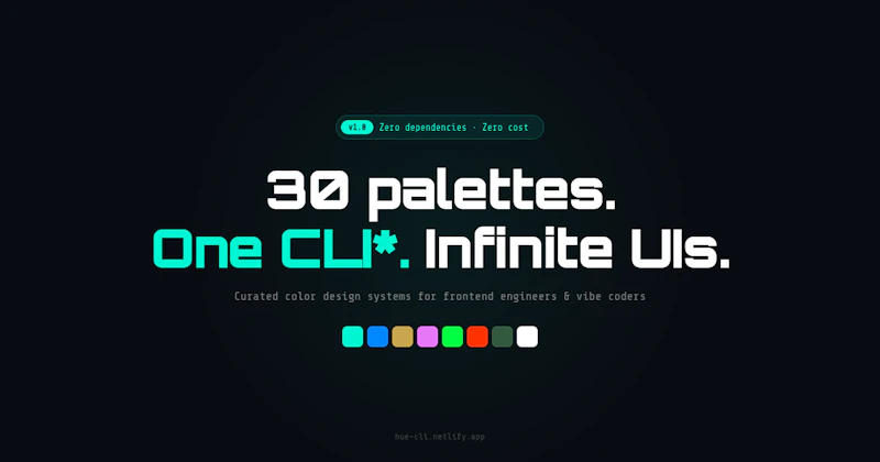 Hue CLI — Palettes for For AI Era FE. screenshot 1