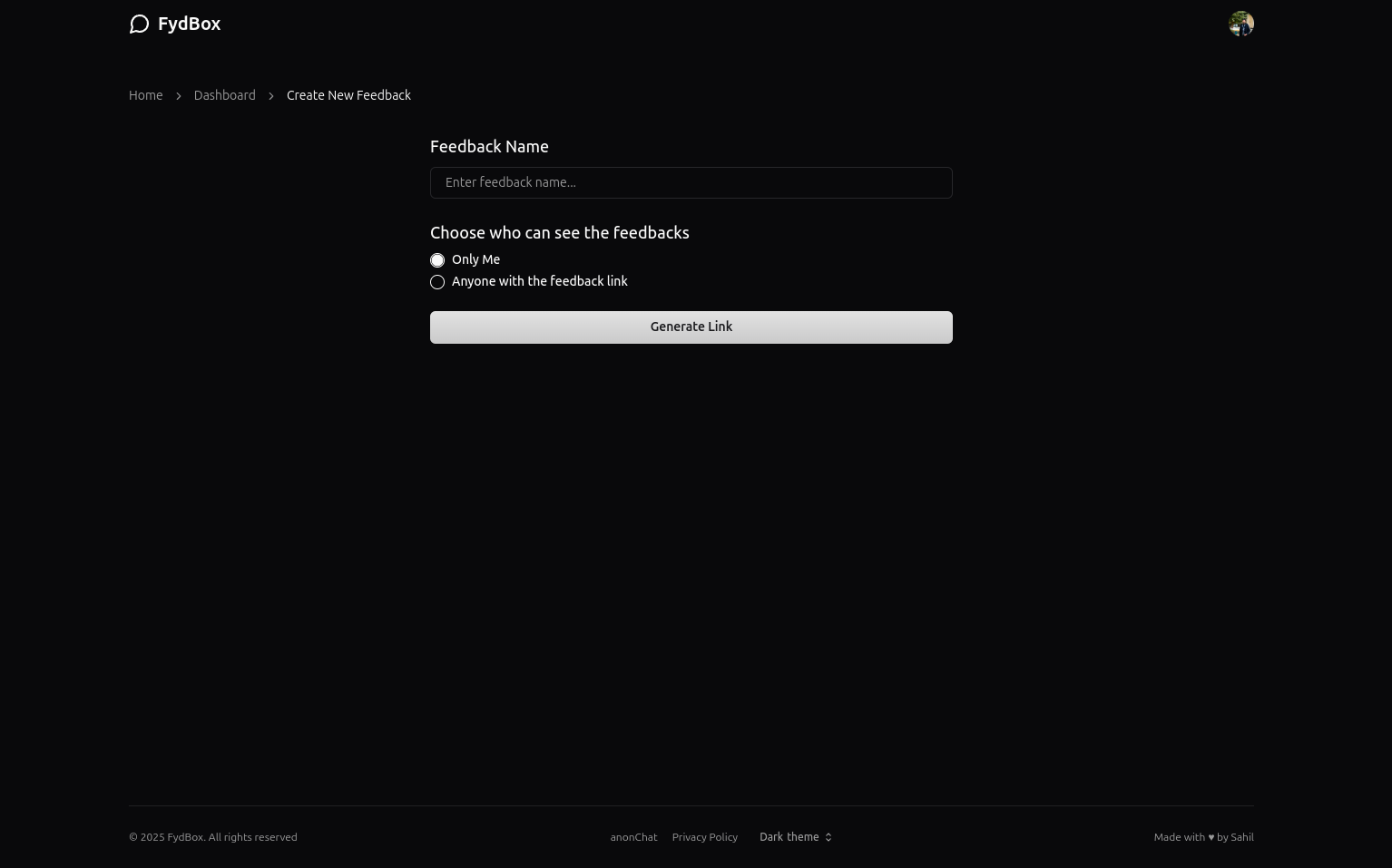 Fydbox - Raccogli facilmente feedback genuini e anonimi. media 3
