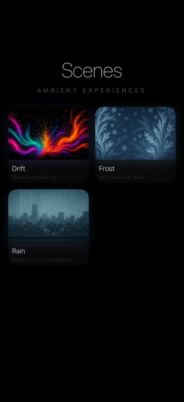 Scenes - Mindful Moments - Main product screenshot demonstrating key features and user interface
