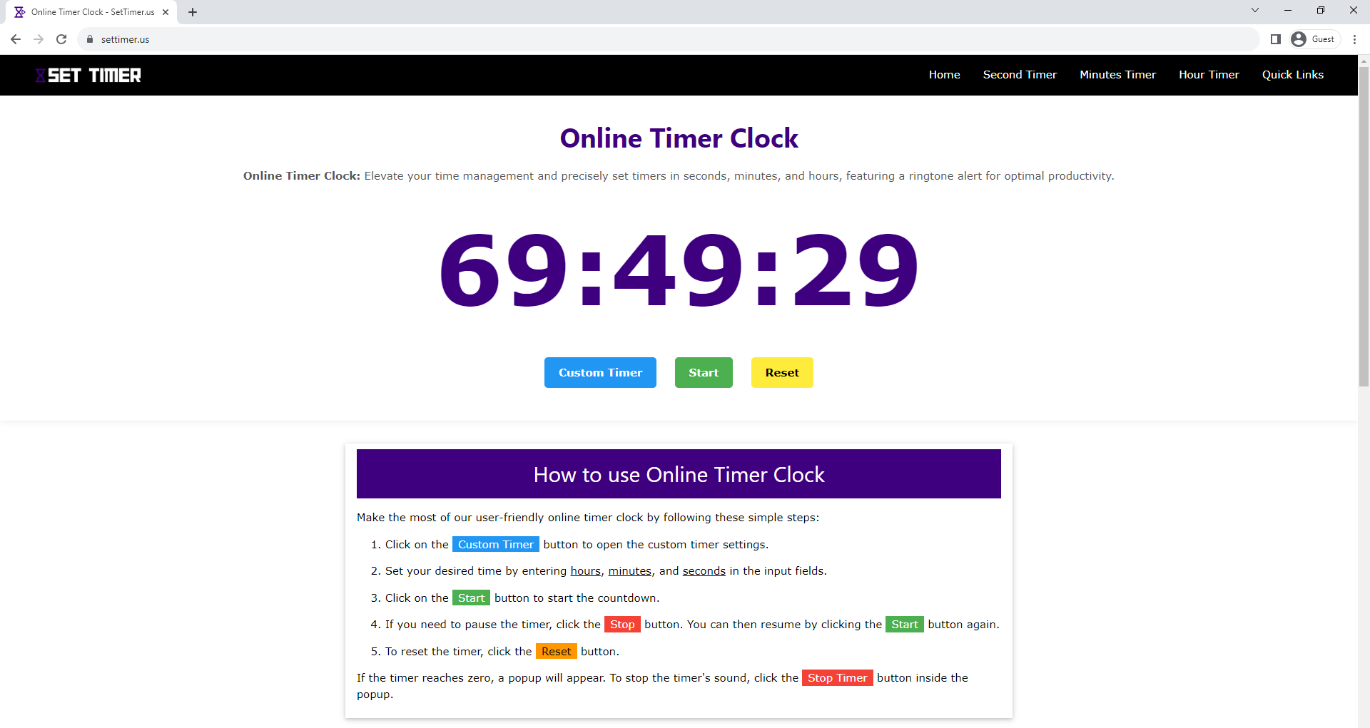 온라인 카운트 다운 타이머 -Settimer.us - settimer.us와 함께 시간을 쉽게 추적합니다 미디어 4