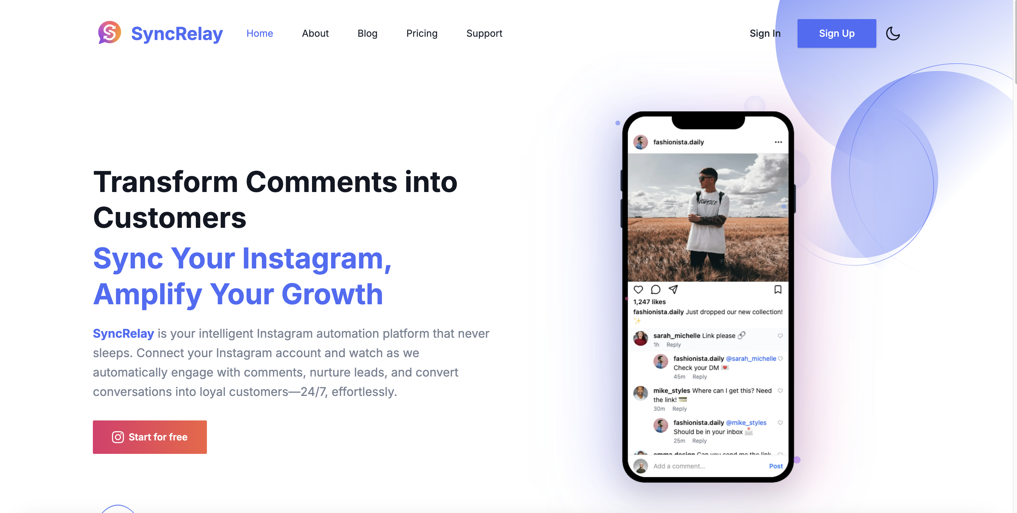 SyncRelay - Main product screenshot demonstrating key features and user interface