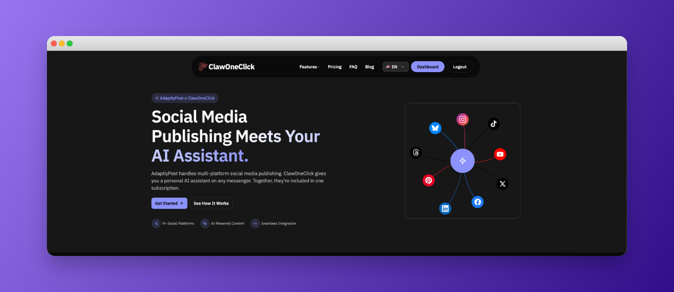 ClawOneClick X AdaptlyPost gallery image