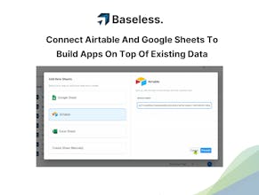 데이터 중심 앱 개발을 위한 Baseless: 데이터를 기능적이고 시각적으로 매력적인 애플리케이션으로 변환하는 Baseless를 통해 데이터 중심 앱 개발을 해보세요.