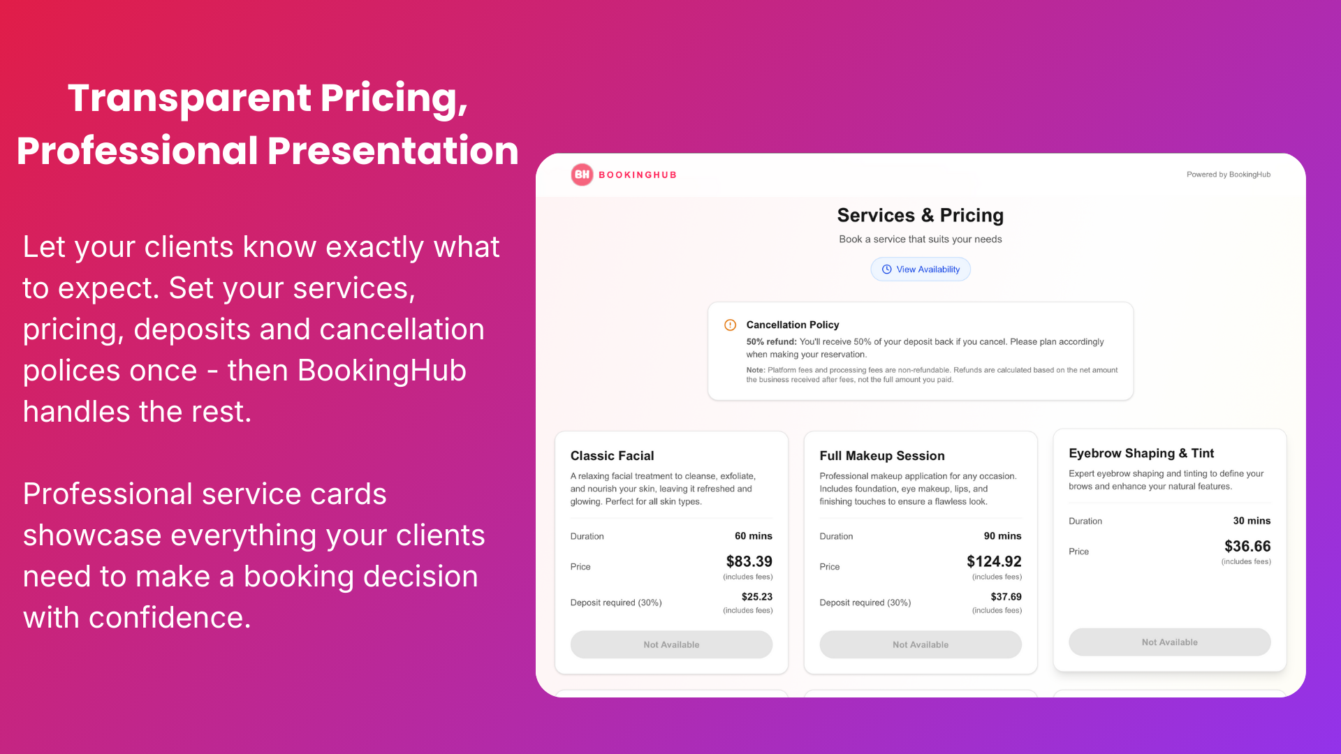 BookingHub  - Screenshot 3 showing product features and functionality