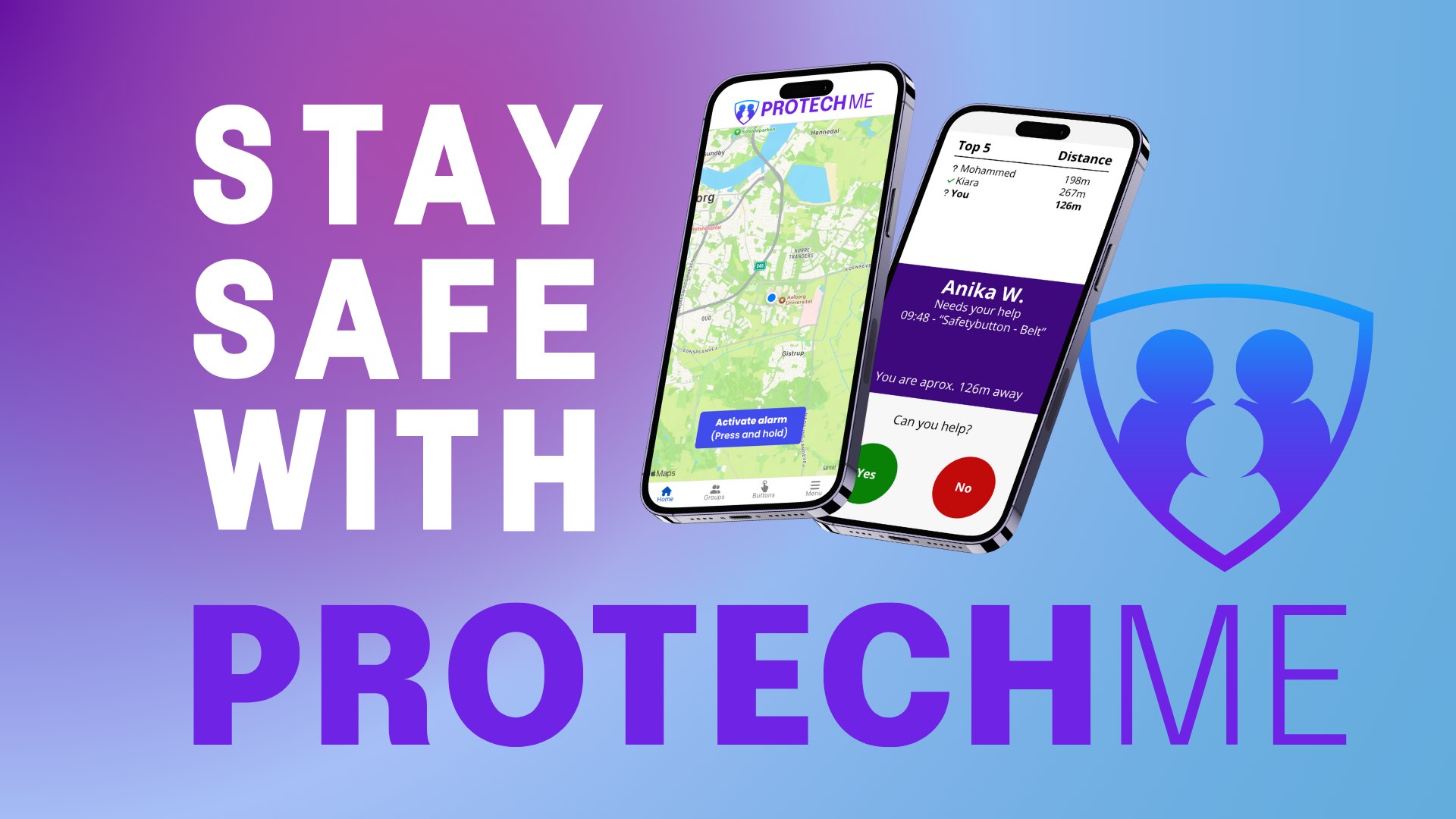 startuptile Protechme-A community-driven safety app and button for fast help