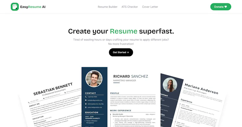 EasyResume AI screenshot 1