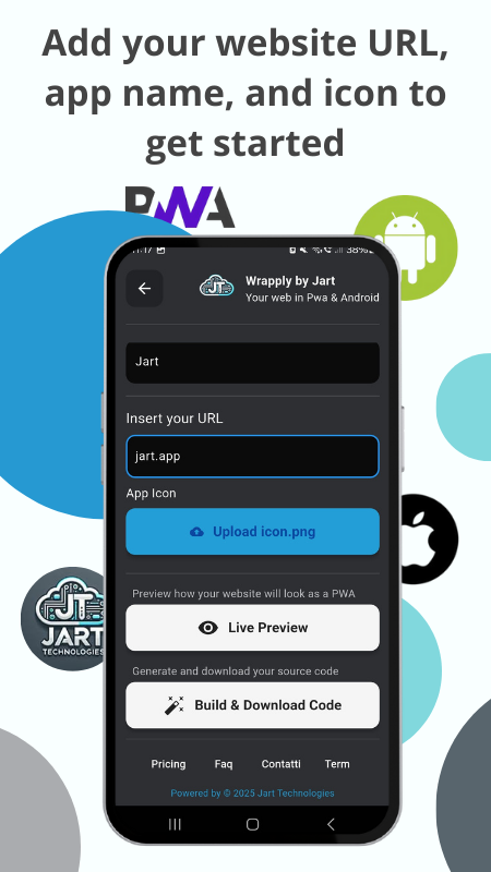 Wrapply Build App dal sito Web - Genera app flutter installabili da qualsiasi sito Web media 3