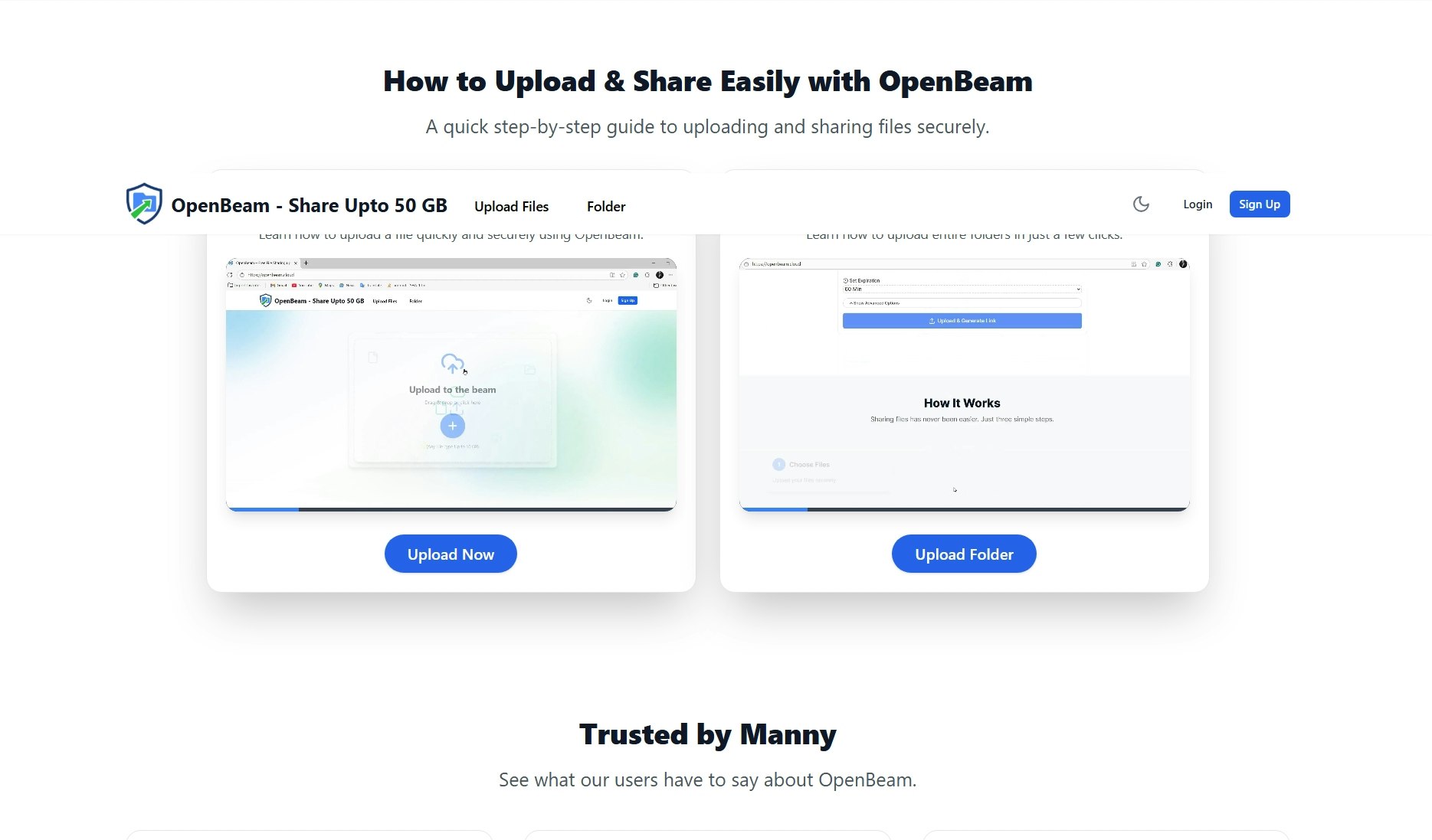 OpenBeam – Free File Sharing up to 50GB gallery image
