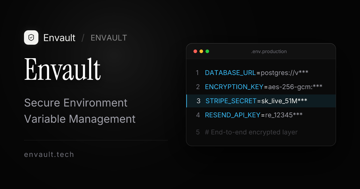 Envault - Screenshot 2 showing product features and functionality