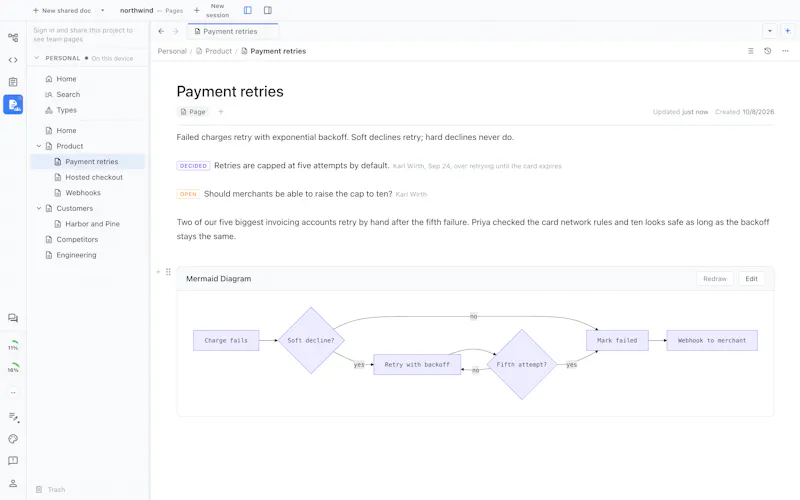 Nimbalyst Wiki screenshot 5