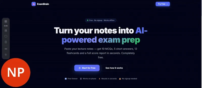 ExamBrain screenshot 1 (video preview)