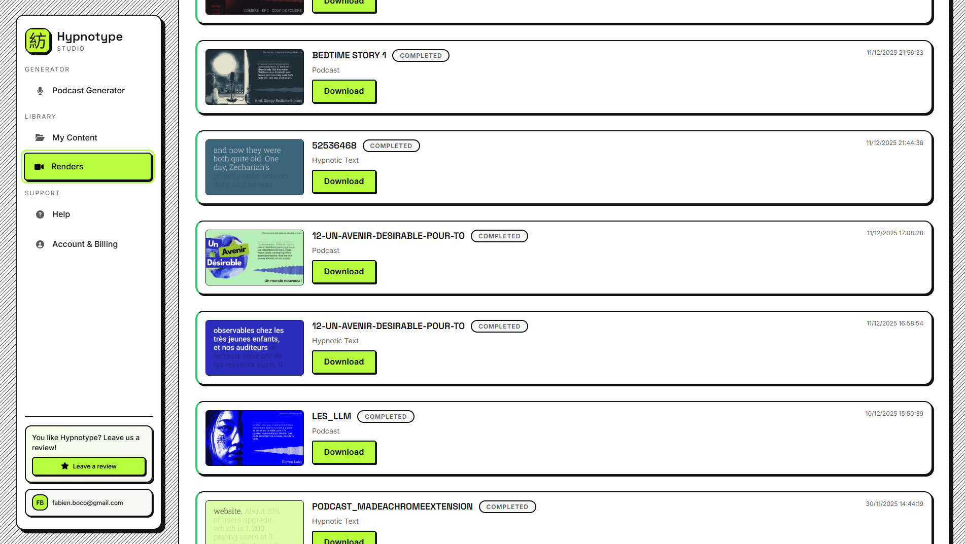 Hypnotype gallery image