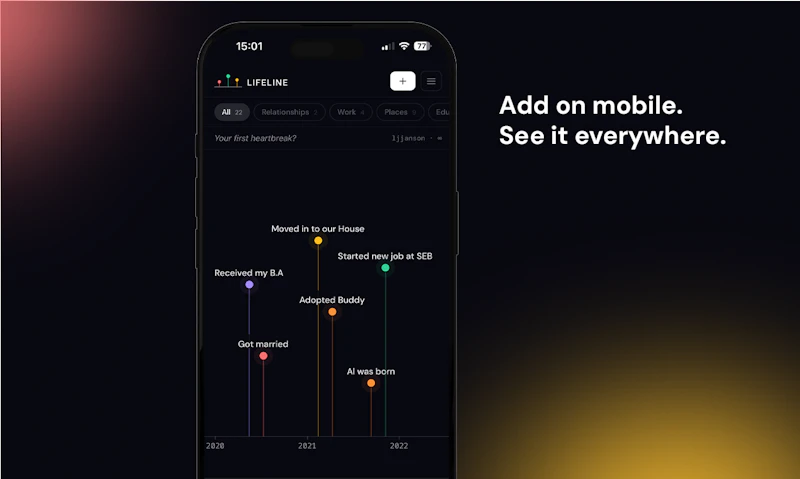Lifeline — Your life on one timeline screenshot 4