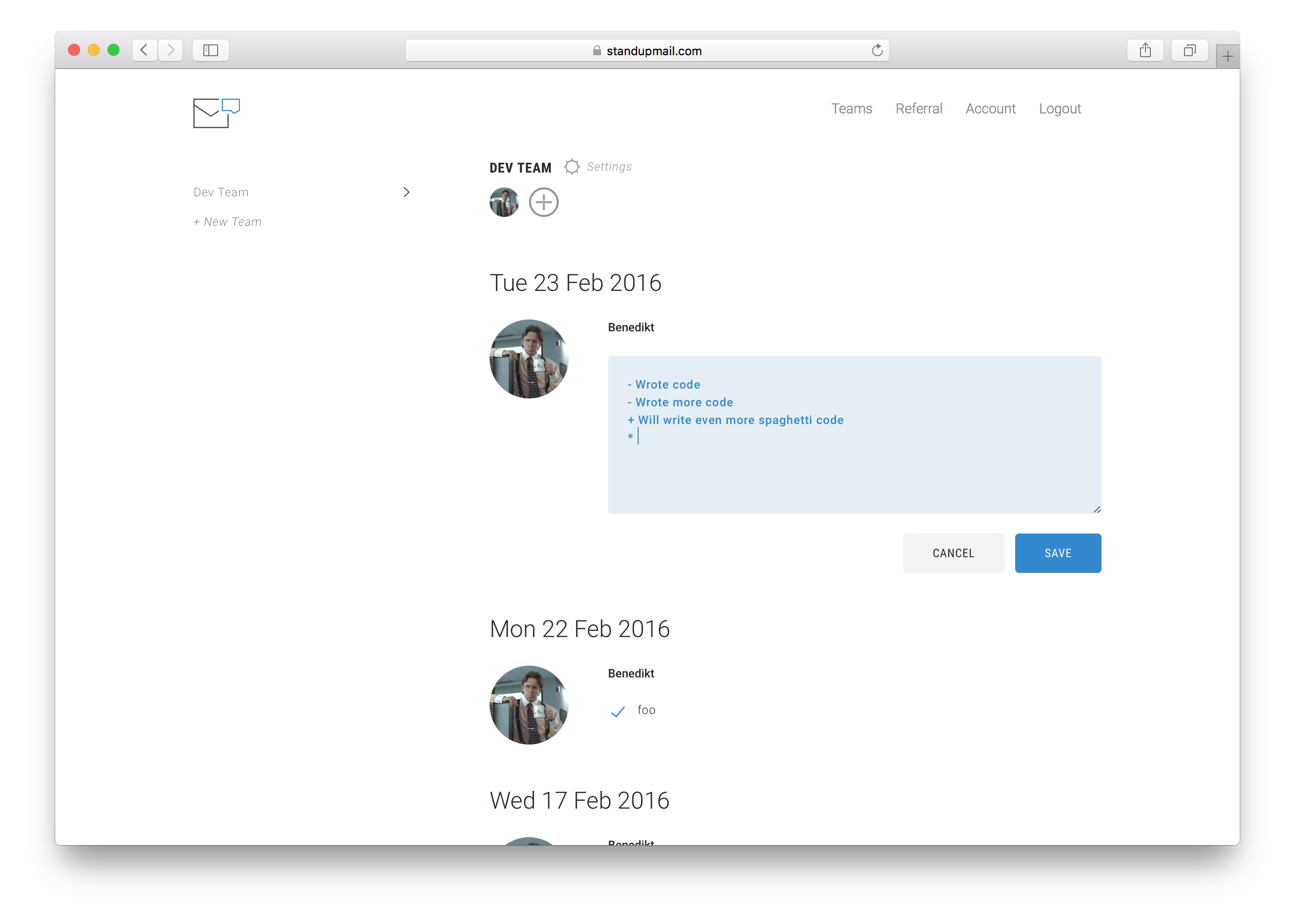 StandupMail gallery image