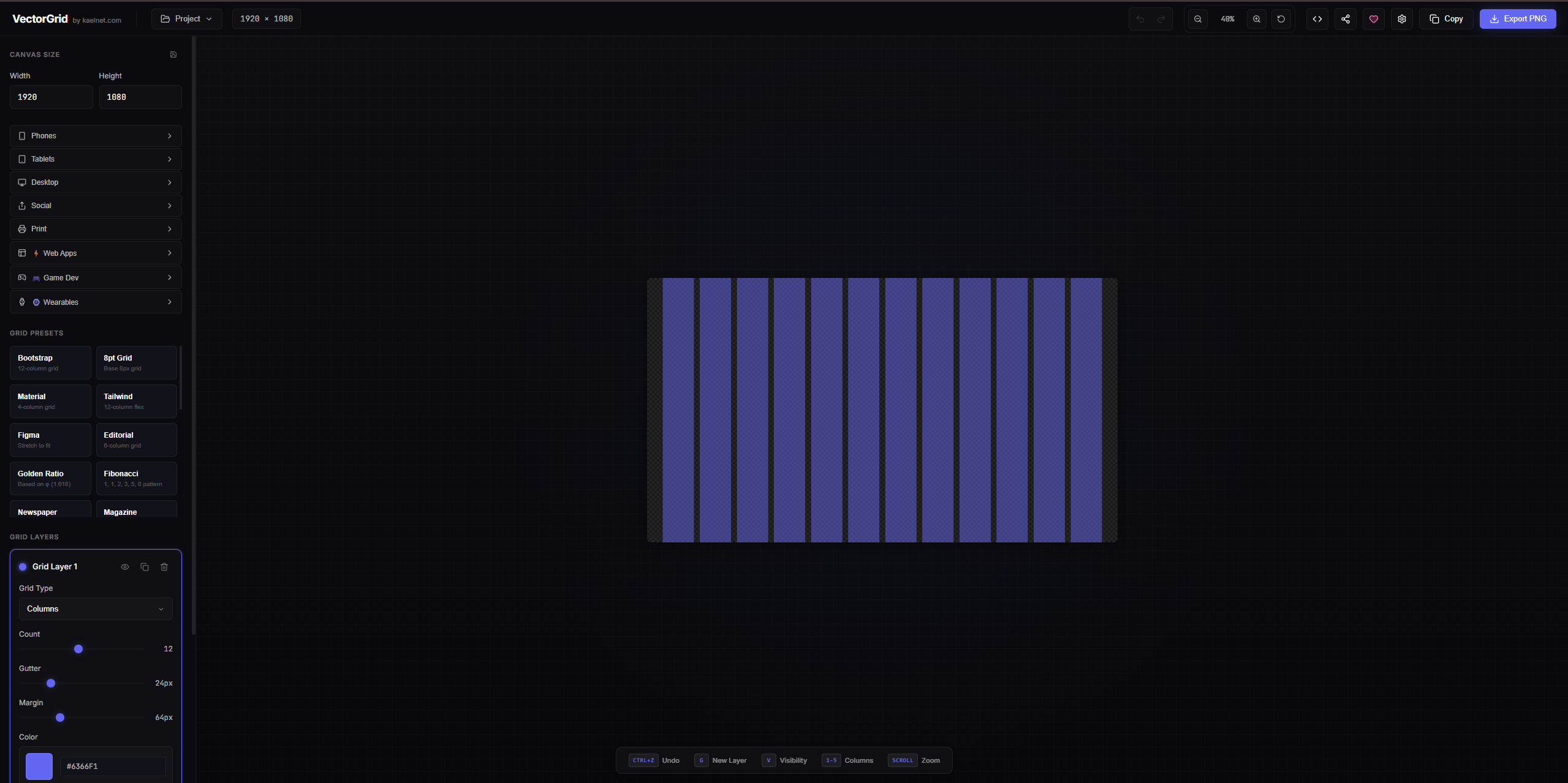 VectorGrid — Premium Grid Designer - Main product screenshot demonstrating key features and user interface