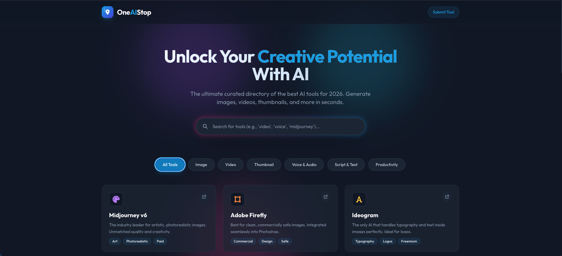 OneAIStop - Main product screenshot demonstrating key features and user interface
