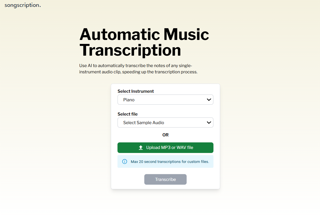 Songscription.ai media 2