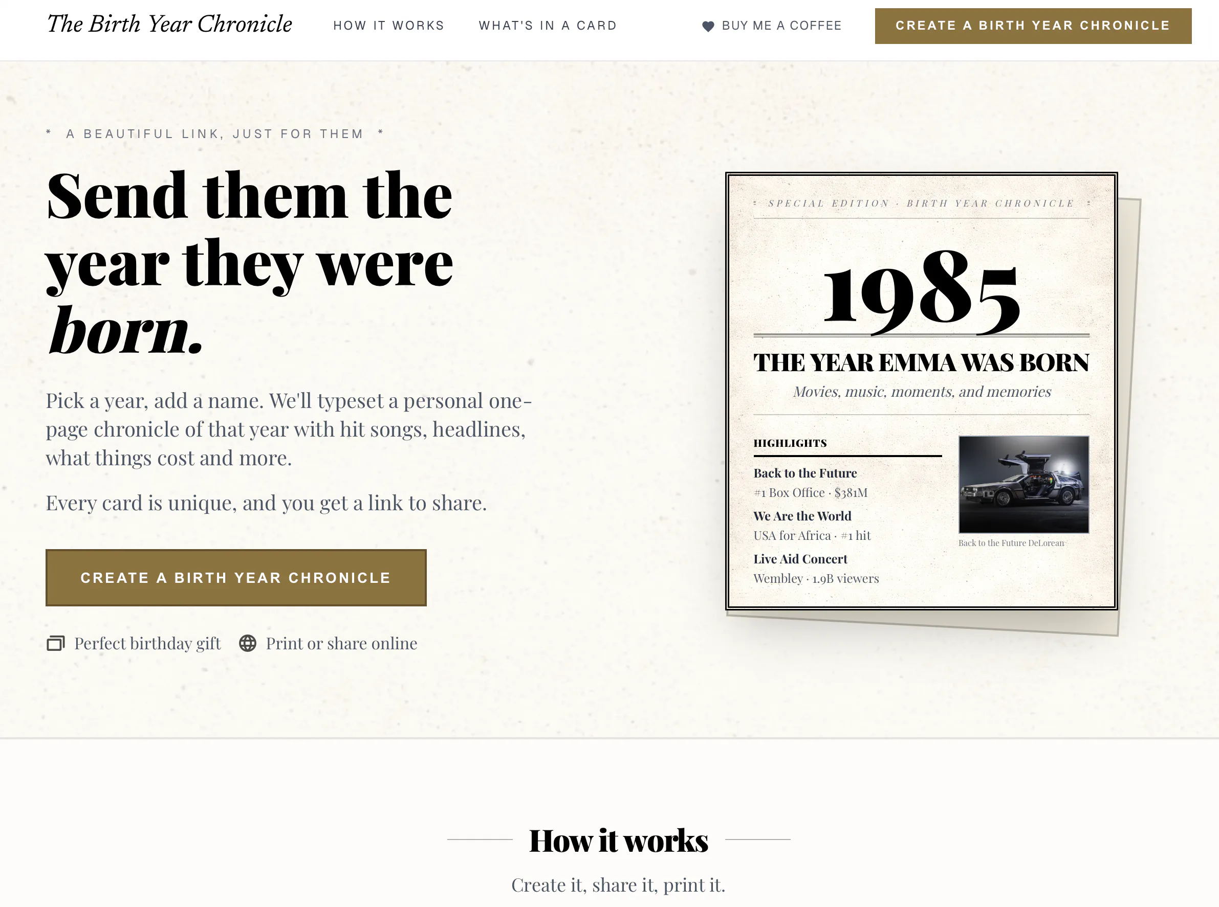 The Birth Year Chronicle gallery image