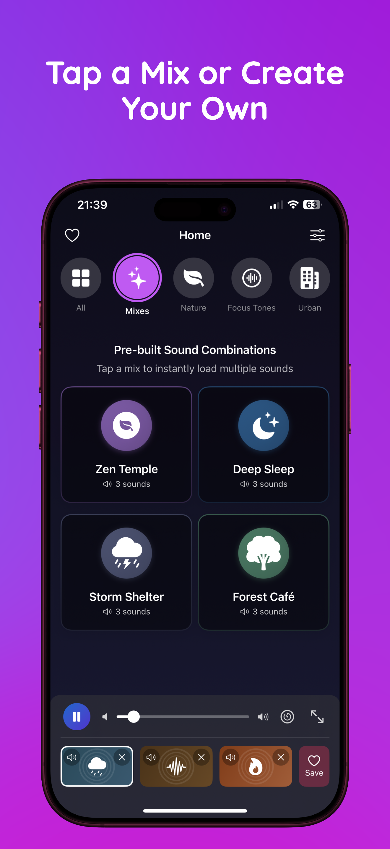 Sormate, sonno e rilassati - Un'app di sonno minimalista suona.Apri e rilassati. media 3