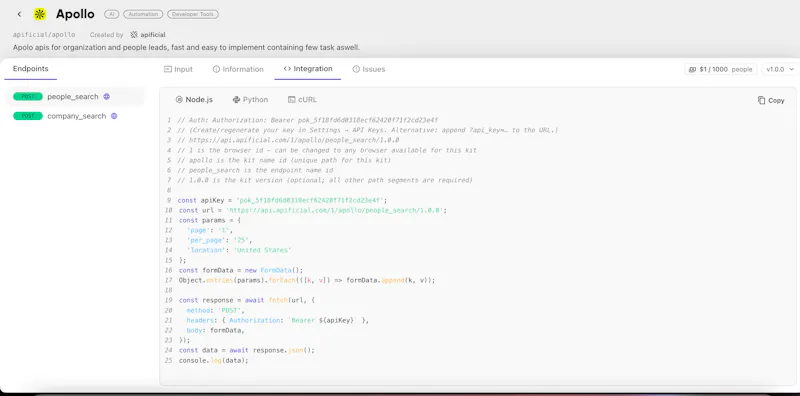 Apificial screenshot 7