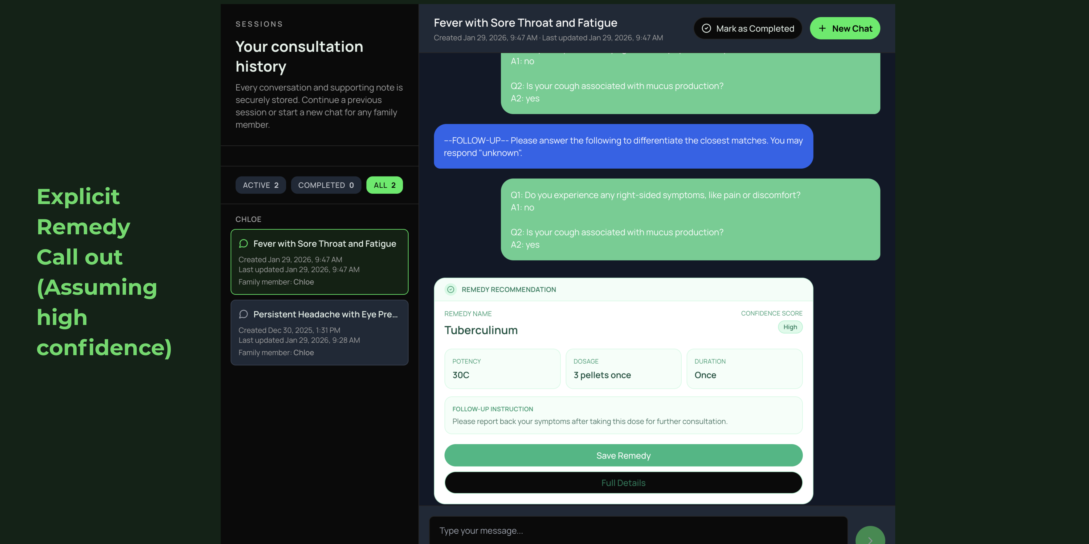 Remedica - Your AI Homeopathy Consultant - Screenshot 5 showing product features and functionality