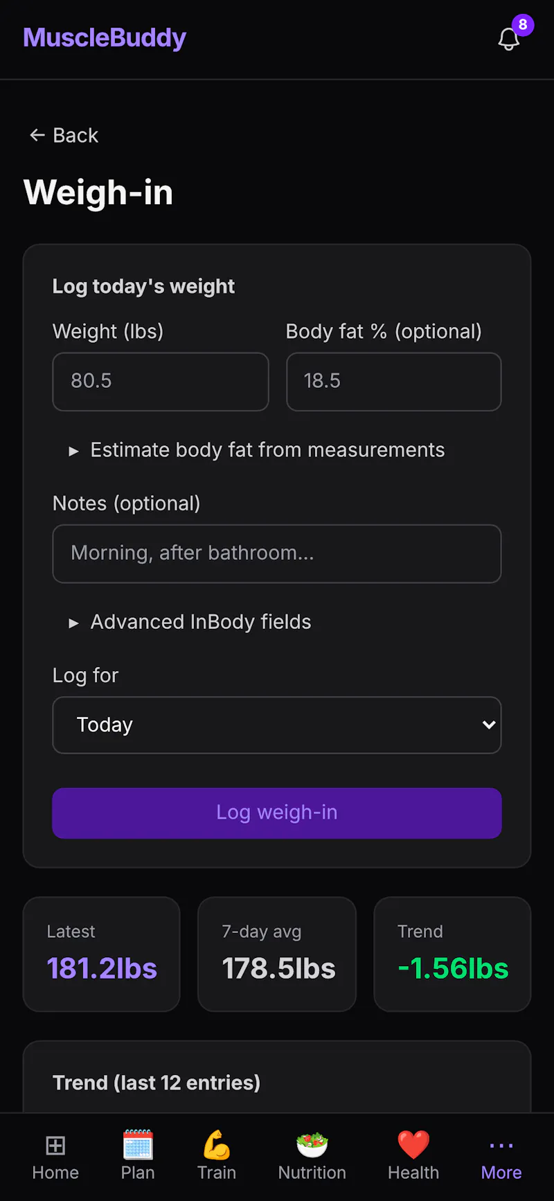 MuscleBuddy screenshot 9