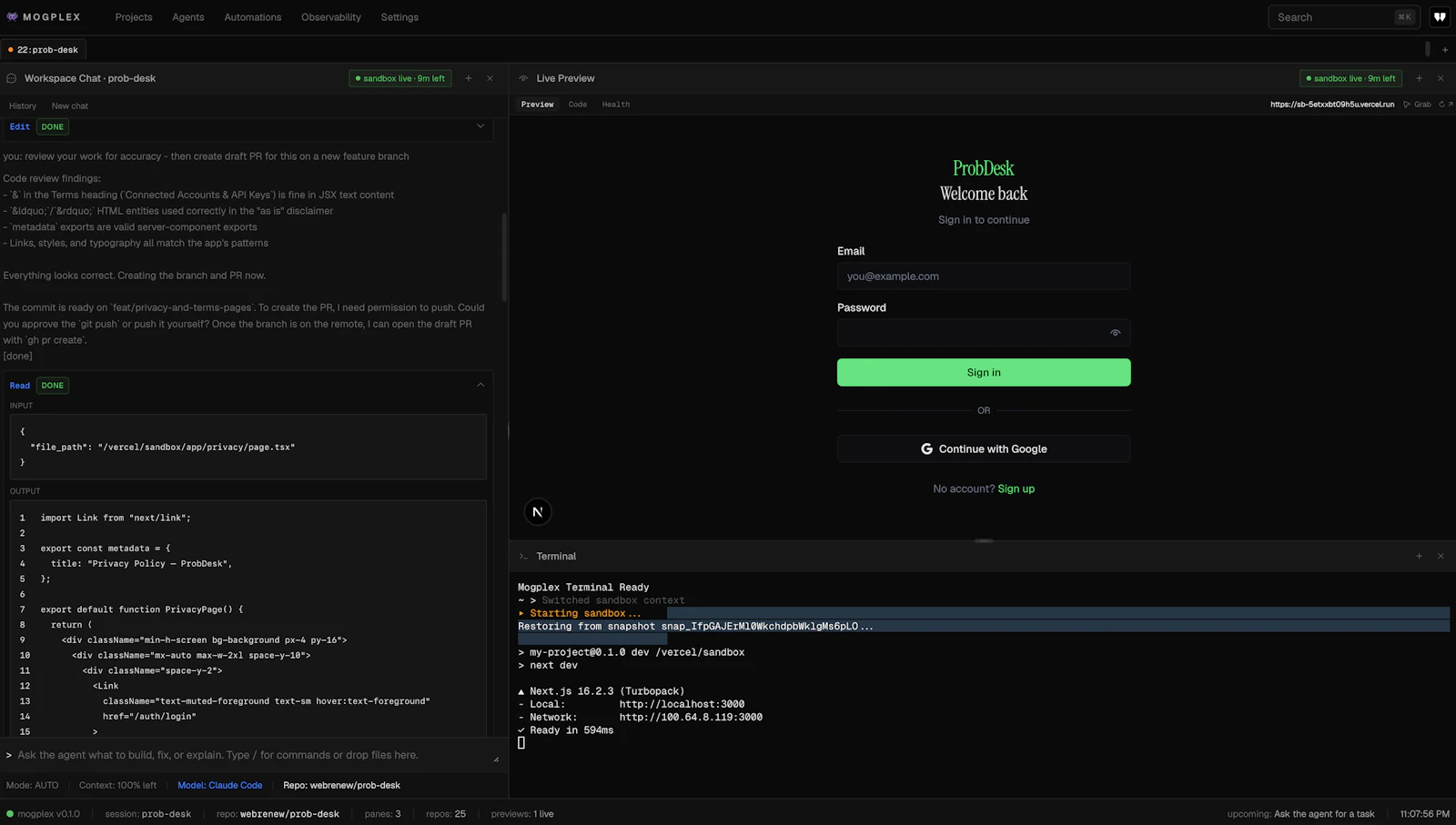 Mogplex screenshot 1