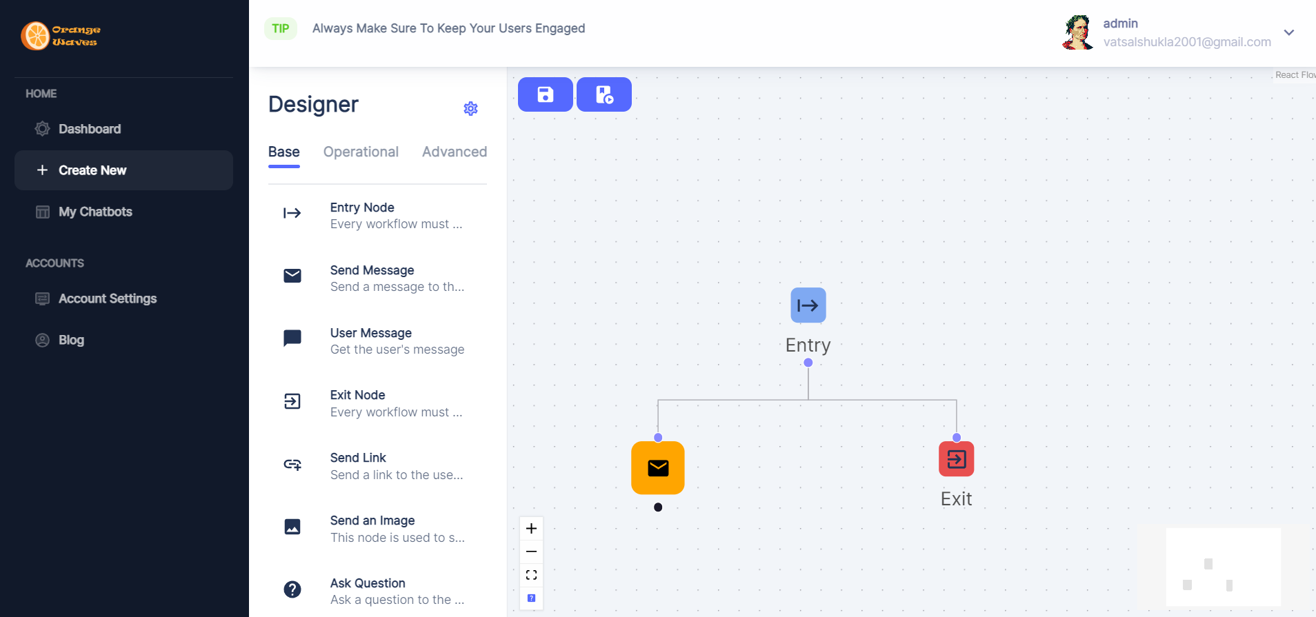 Oranjewavesai - Geen codewebsite Chatbot Development Platform! media 2