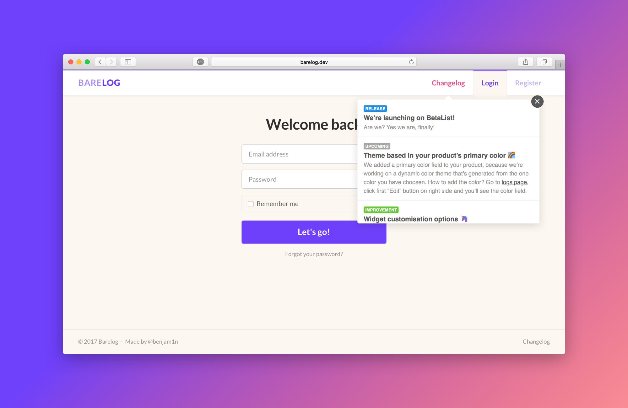 Barelog gallery image