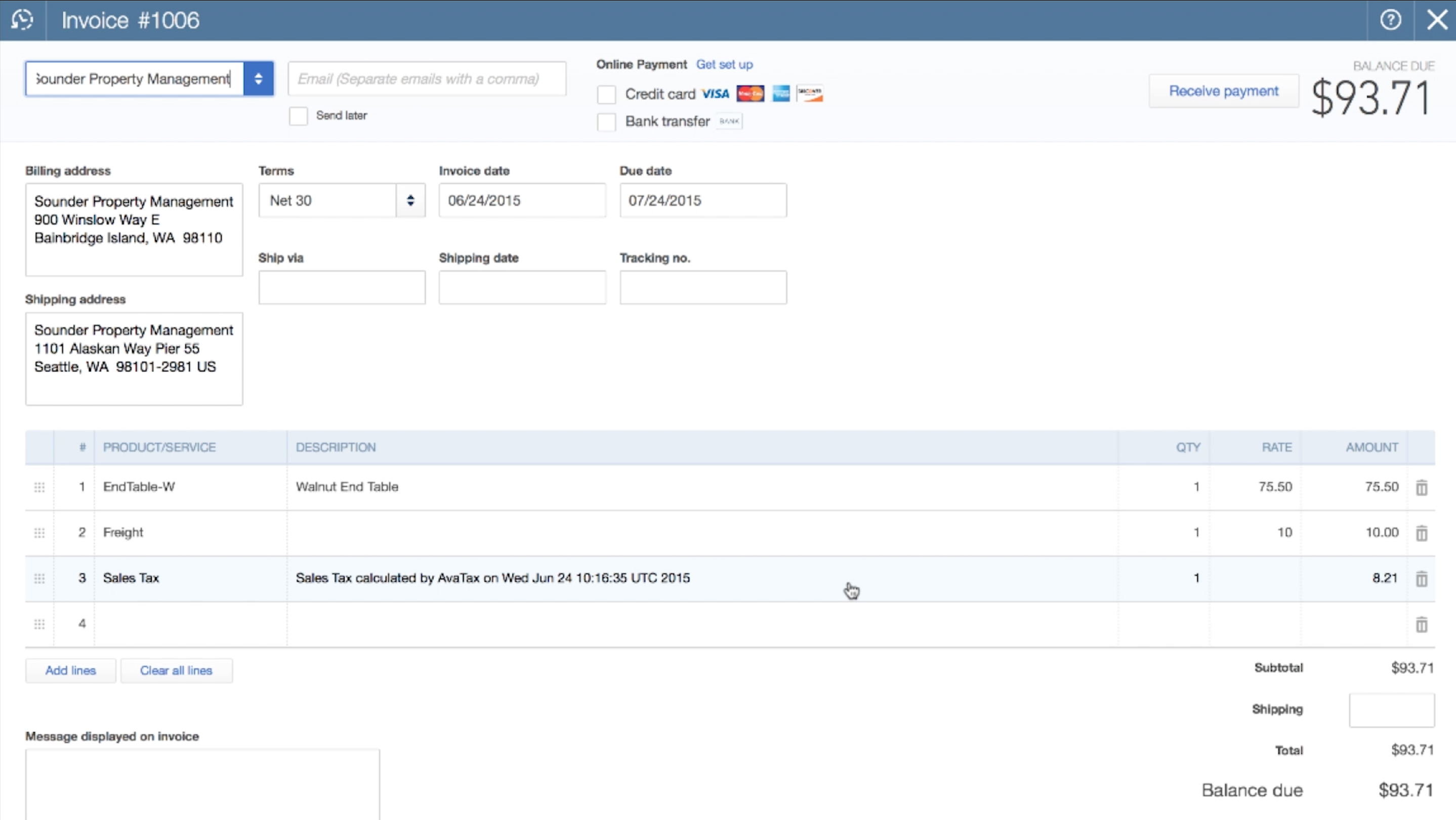 Avalara's AvaTax for Quickbooks gallery image