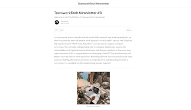 Teamwork Tech Newsletter gallery image