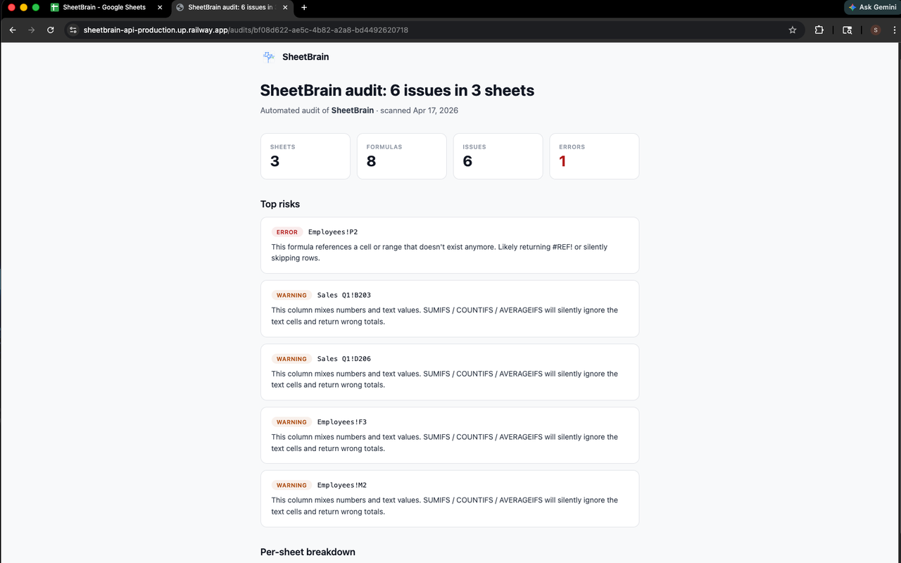 SheetBrain gallery image