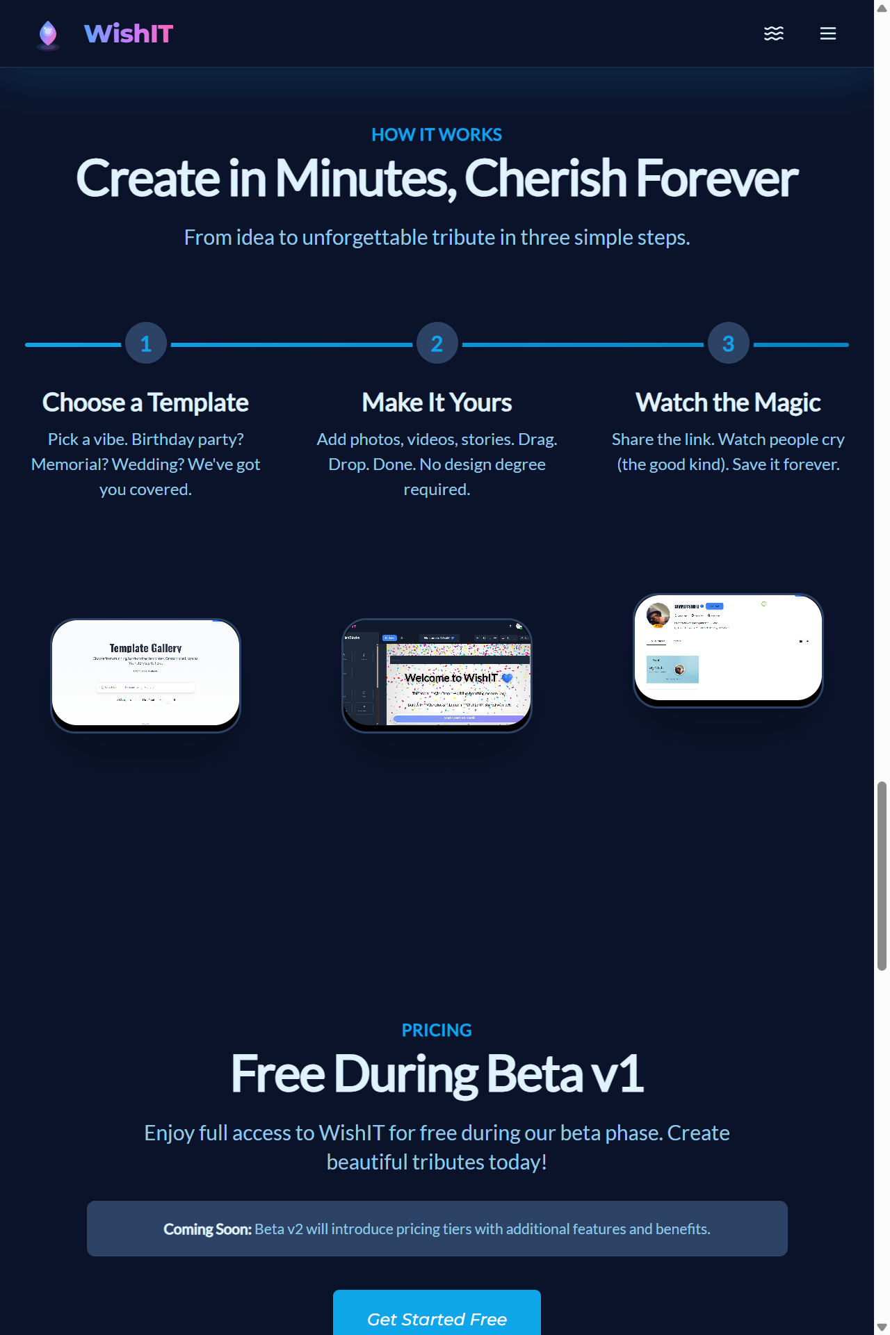 WishIT - Screenshot 2 showing product features and functionality