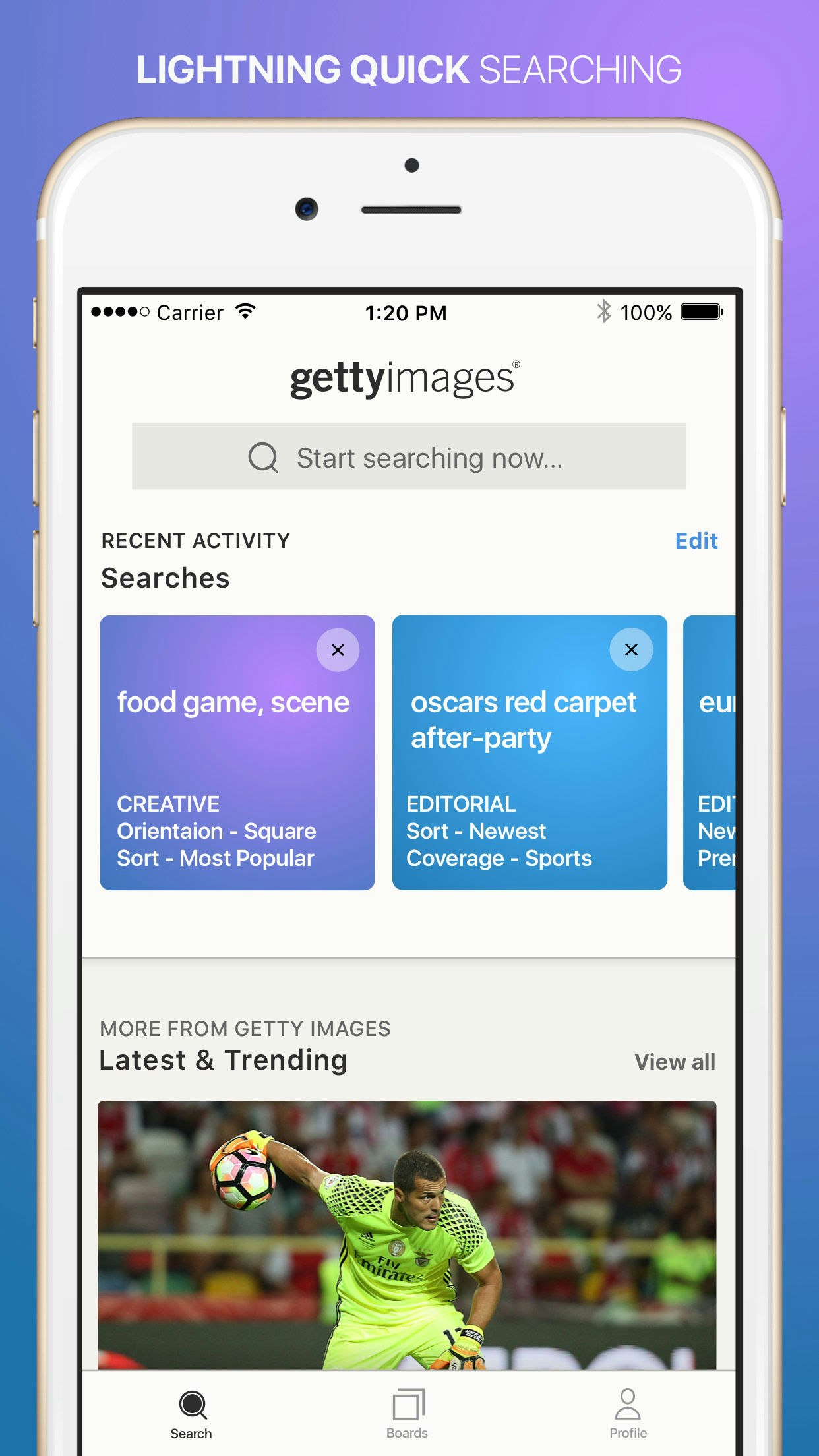 Getty Images app for iOS
