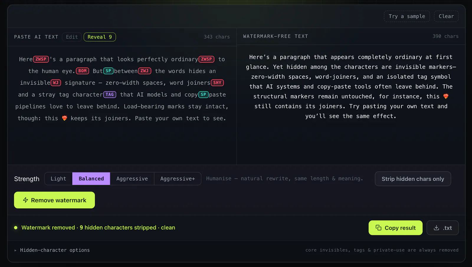 Unmark screenshot 1