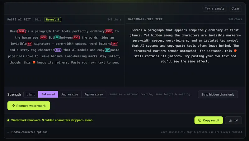 Unmark screenshot 1